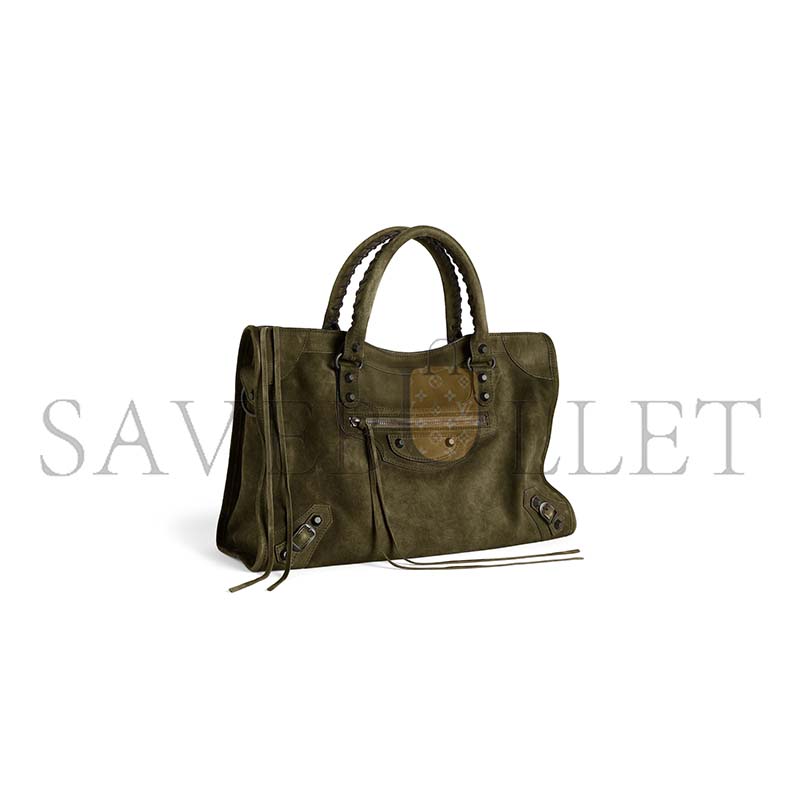 BALENCIAGA WOMEN'S LE CITY BAG MEDIUM IN KHAKI 8230582AB2A3503 (38*24*13cm) 